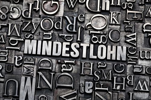 Druckzeichen Mindestlohn